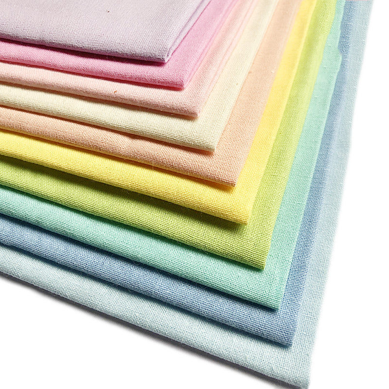 Precut Solid Cotton Fabric Squares Multi-Colors For DIY Crafts