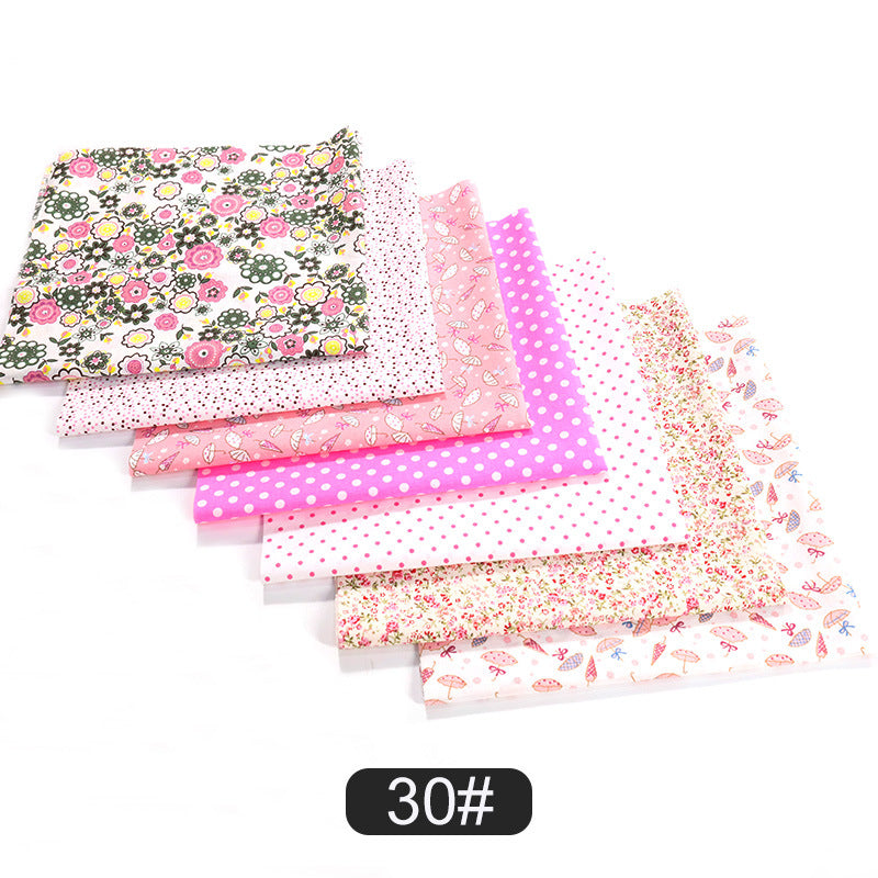 50x50cm 7pc/set Cotton Fabric Squares Precut Floral Muslin